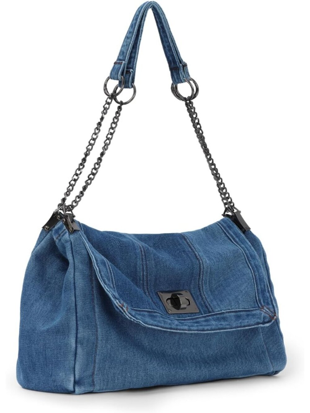 Denim Shoulder Bags for Women Retro Hobo Purse With Adjustable Chain Fashion Tot